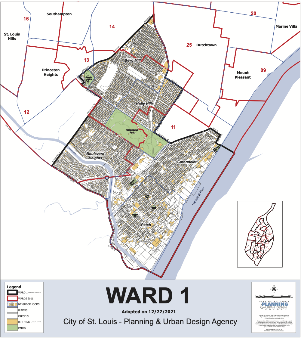 Planning Map of Ward 1